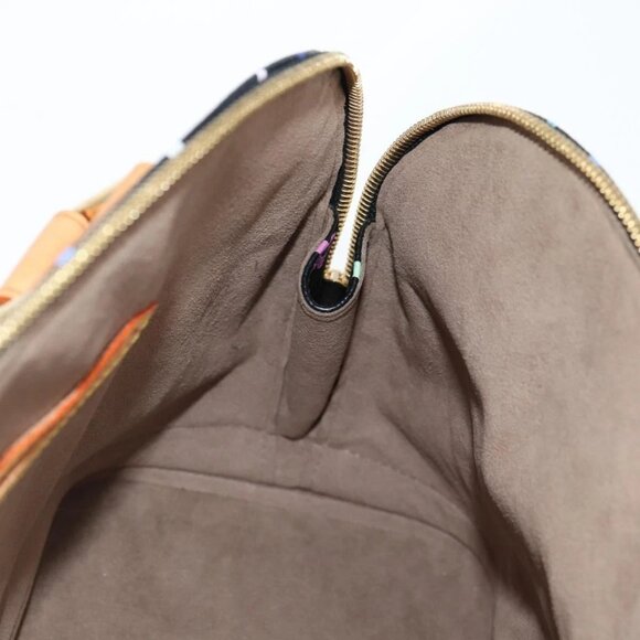 LOUIS VUITTON Monogram Multicolor Alma Hand Bag Black M92646 LV Auth yk19113A - Picture 11 of 16